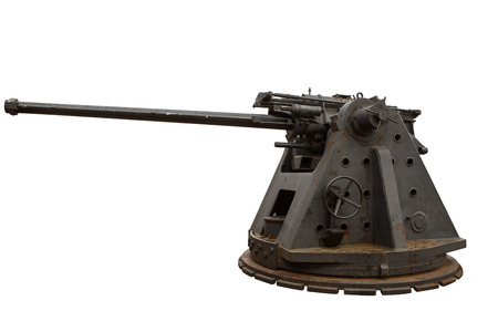 cut out image of a single military artillery gunの写真素材