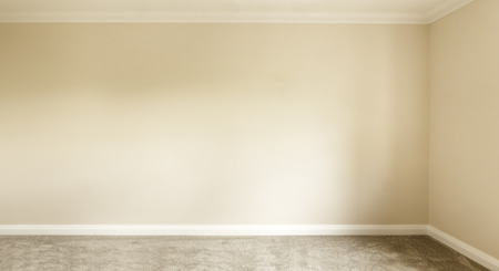 Empty plain painted room in a house with no furnitureの写真素材