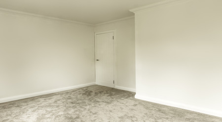 Empty plain painted room in a house with no furnitureの写真素材