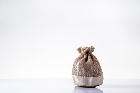 small hessian christmas bagの写真素材