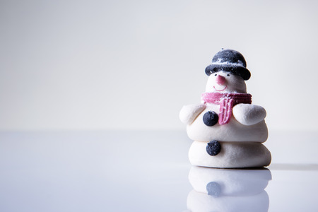 still life image of a christmas snowman cake decorationの写真素材