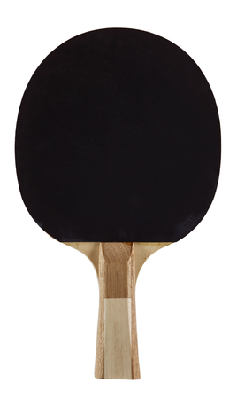 single tablet tennis bat cut out on white backgroundの写真素材