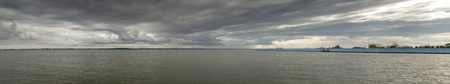 panoramic seascape taken from canvey islandの写真素材