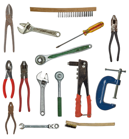 work tools you may find in a metal workers toolboxの写真素材