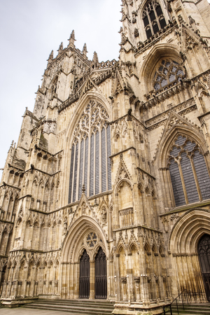 outside building shot of york cathedral in englandの写真素材
