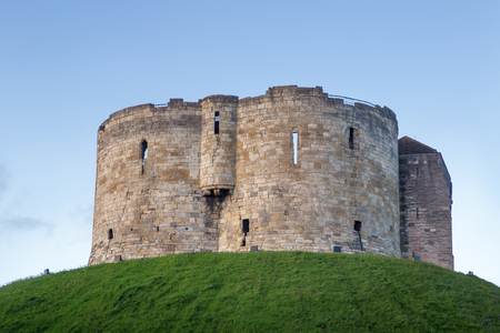 York Castle in the city of York, England. built on a grass mound, formerly used as a prison and royal mint.のeditorial素材
