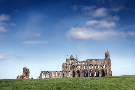 Haunting remains of Whitby in North Yorkshireの写真素材