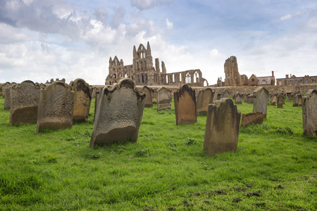 Haunting remains of Whitby in North Yorkshireの写真素材