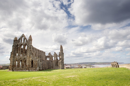 Haunting remains of Whitby in North Yorkshireの写真素材