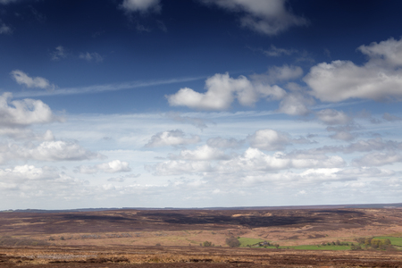 landscape view of the north york moors in englandの写真素材