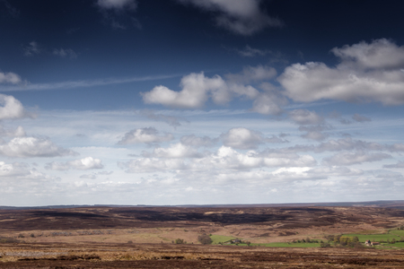 landscape view of the north york moors in englandの写真素材