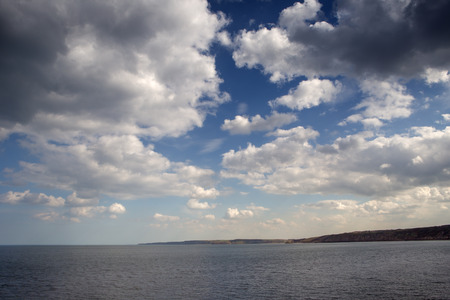 coastline along the yorkshire coast in great britanの写真素材