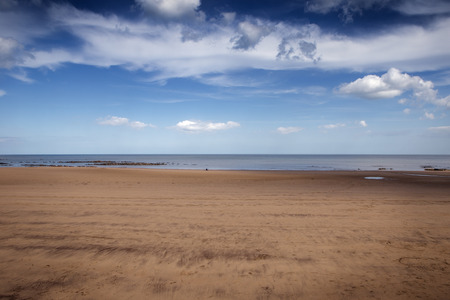 coastline along the yorkshire coast in great britanの写真素材