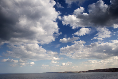 coastline along the yorkshire coast in great britanの写真素材