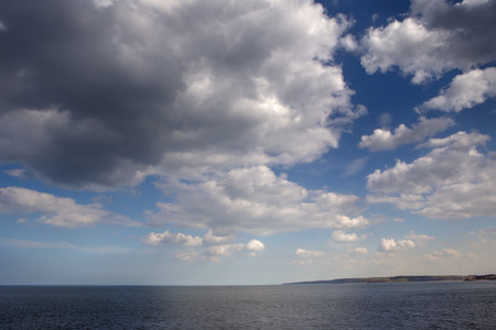 coastline along the yorkshire coast in great britanの写真素材