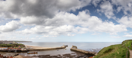 Panoorama of Whitby town in North Yorkshireの写真素材