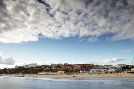 seascape image along the coastline along Bournemouthのeditorial素材