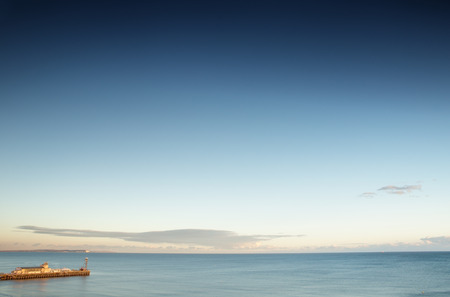 seascape image along the coastline along Bournemouthの写真素材