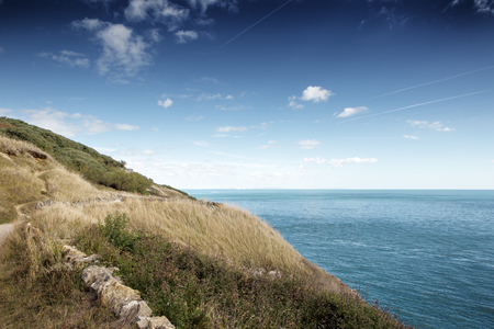 landscape image along the coastline of Anvil Pointの写真素材