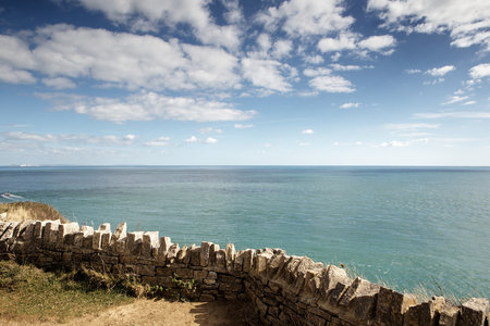 landscape image along the coastline of Anvil Pointの写真素材