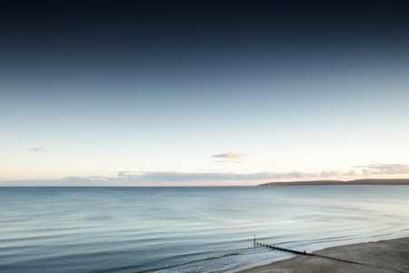 seascape image along the coastline along Bournemouthの写真素材