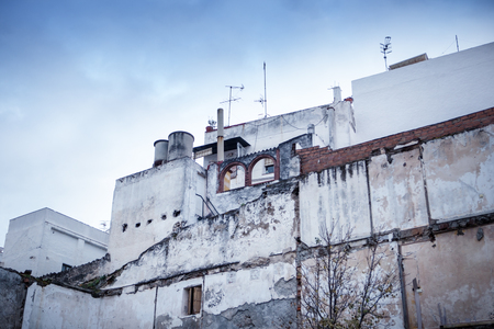 Side of a building in Almunecar Spainの写真素材