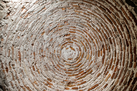 circle made up from red bricksの写真素材