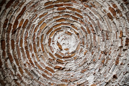 circle made up from red bricksの写真素材