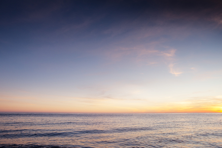 landscape of the sea and beach as the sun is setting in the costa tropical almunecar spainの写真素材