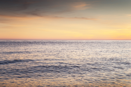 landscape of the sea and beach as the sun is setting in the costa tropical almunecar spainの写真素材