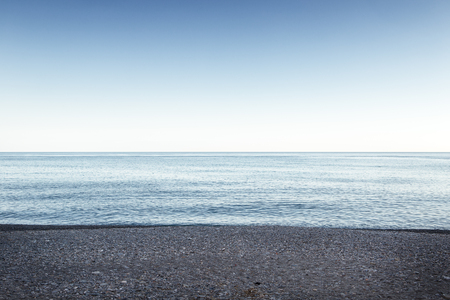 landscape image of beachm sea and sky in almunecar the Costa Tropical of spainの写真素材