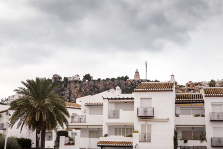 homes in almunecar spain a tourist town in Granada province and on the Costa Tropical.の写真素材