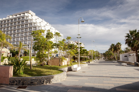 buildings in almunecar town on the spains south coast.のeditorial素材