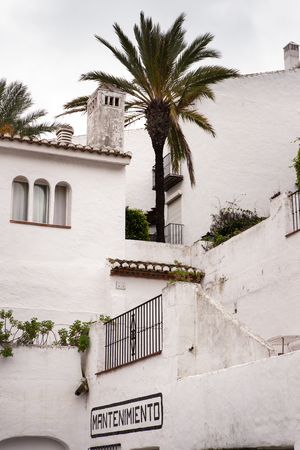 homes in almunecar spain a tourist town in Granada province and on the Costa Tropical.の写真素材
