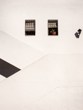 abstract building in almunecar spainの写真素材