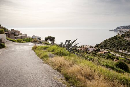 view look out to sea in Almunecar spain