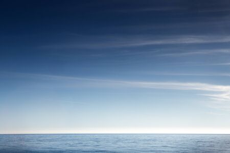 seascape in spain showing only water and sky.の写真素材