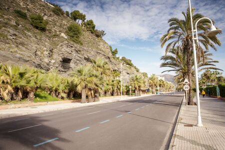 coast road in almunecar sapinの写真素材