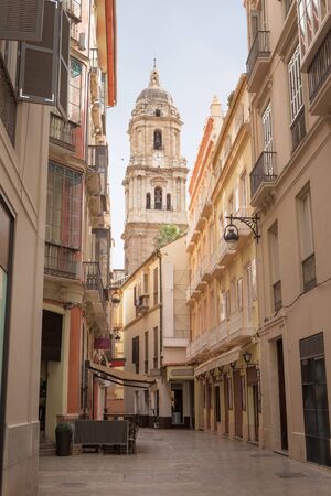 malaga architecture building around the city centerの写真素材