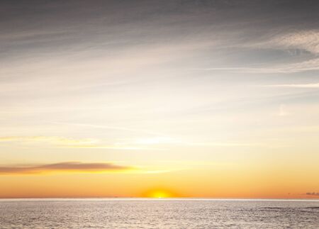 sunrise over the sea in benalmadenaの写真素材