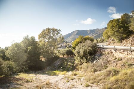 hill side road going to Mijas in spain