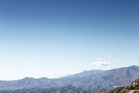 landscape view of mountains near mijas in spainの写真素材