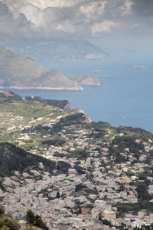 seascape image on Monte Solaro a mountain on the island of Capri the highest point on the islandの写真素材