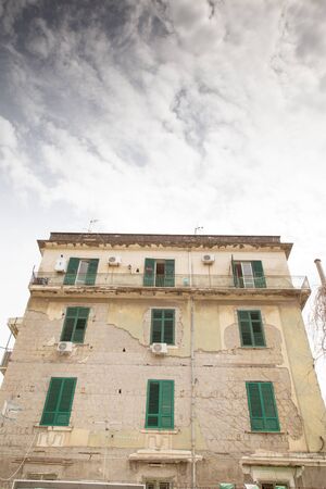 architecture of Ercolanoa a small town  of Naples, in Southern Italy. It lies at the foot of Mount Vesuviusの写真素材