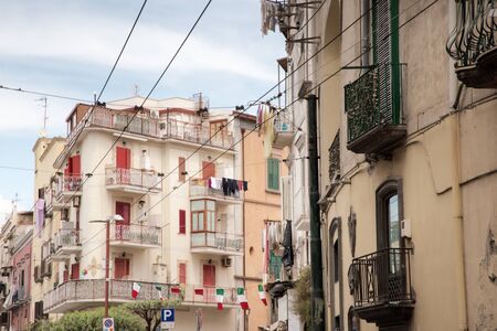 architecture of Ercolanoa a small town  of Naples, in Southern Italy. It lies at the foot of Mount Vesuviusの写真素材