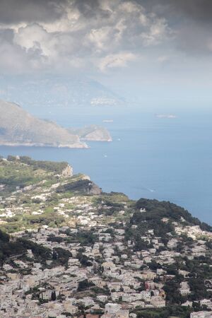 seascape image on Monte Solaro a mountain on the island of Capri the highest point on the islandの写真素材