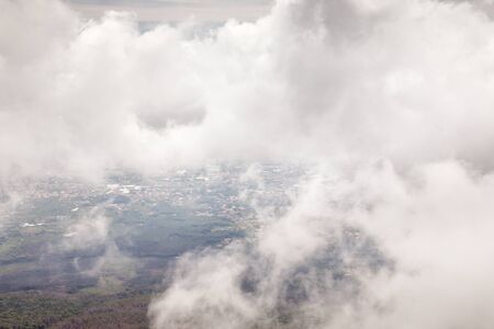 landscape view of naples taken going up mount vesuvius の写真素材