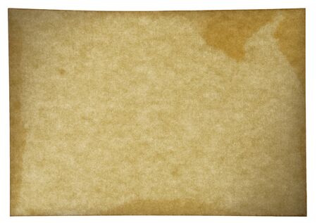 old parchment paper texture on white backgroundの写真素材