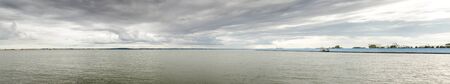 panoramic seascape taken from canvey islandの写真素材
