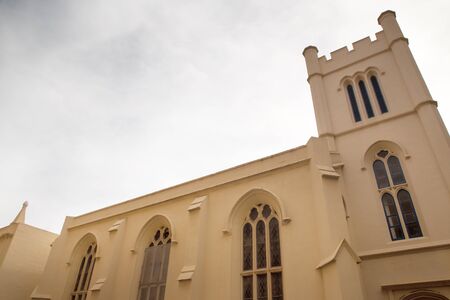 looking up at a typical church in malta well know for the number of churchsの写真素材